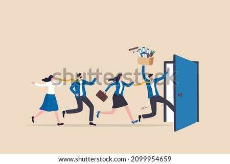 Similar – Image, Stock Photo Exit of a company premises