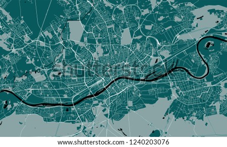 vector map of the city of Frankfurt am Main, Hesse, Germany