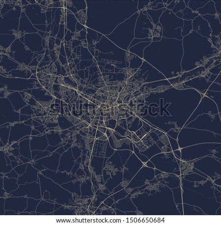 vector map of the city of Nuremberg, Germany