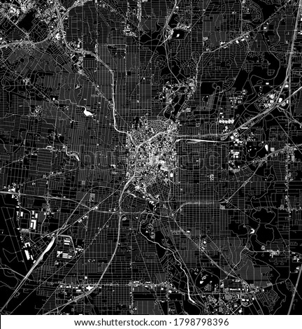 vector map of the city of San Antonio, Texas, USA