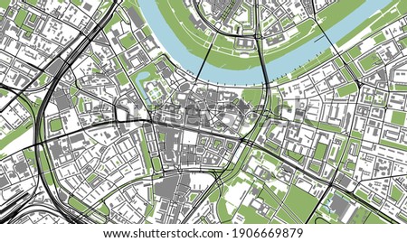 vector map of the city of Dresden, Saxony, Germany