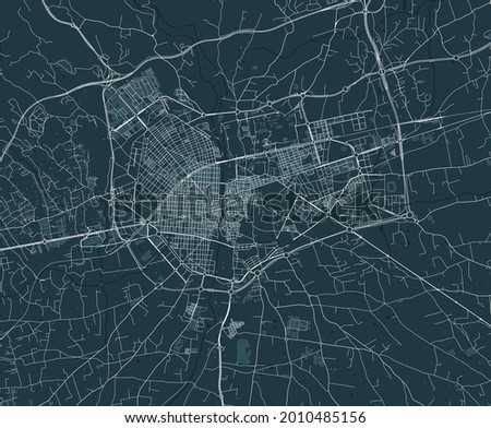 map of the city of Elche, Spain