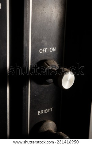 Retro TV switch for on-off.