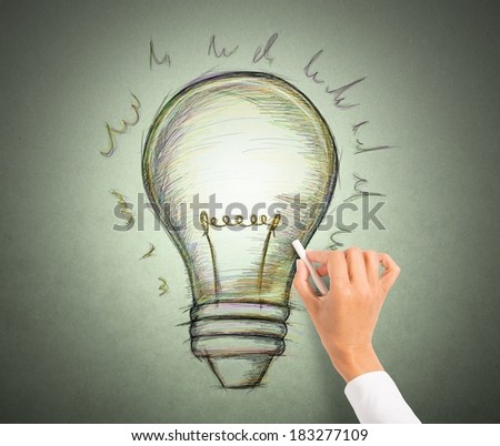 Draw a big idea. concept of creativity