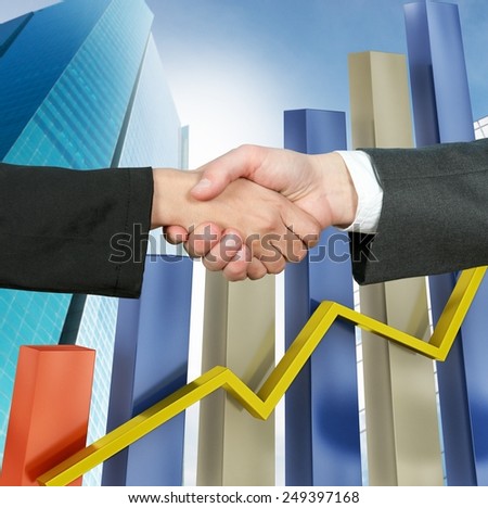Handshake for closing a business working contract