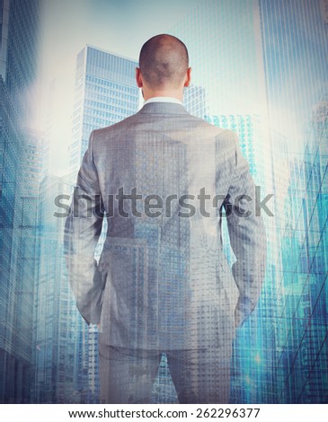 Ambitious businessman with many opportunities in future