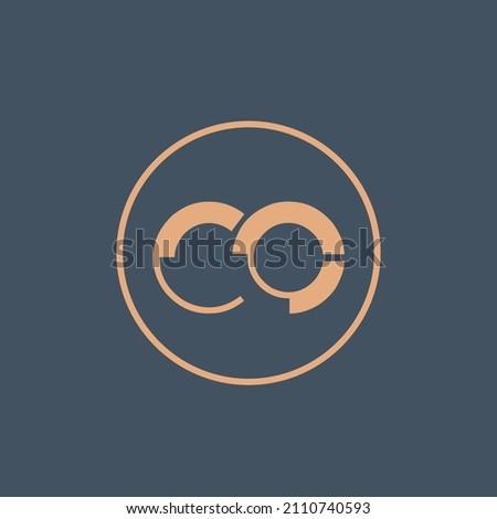 CO monogram logo. Letter c, letter o typographic icon. Lettering sign isolated on dark background. Alphabet initials. Modern, design, geometric, minimalist, web, tech, emblem style characters.	 Foto stock © 