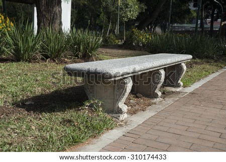 bench, stone, garden, park, chair, seat, decorative, design, antique, concrete, green, white, old, leaf, outdoor, outside, rest, sit, bush, nature, table, clipping, granite, vintage, spring, grass
