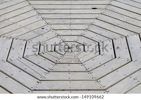 texture of wooden boards floor , A spider\'s web