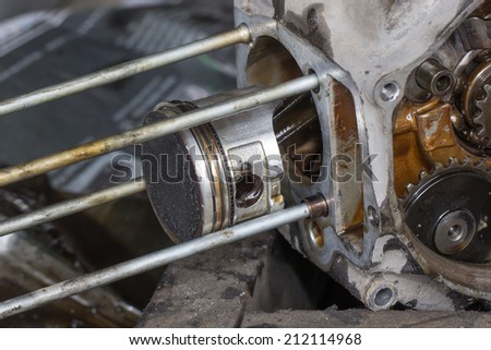 Piston and crank ,Crankshaft engine Pistons