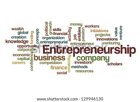 Entrepreneurship Word Cloud Stock Vector Illustration 129946130 ...