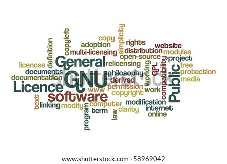 GNU General Public Licence - Word Cloud
