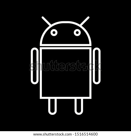 Beautiful Android vector line icon