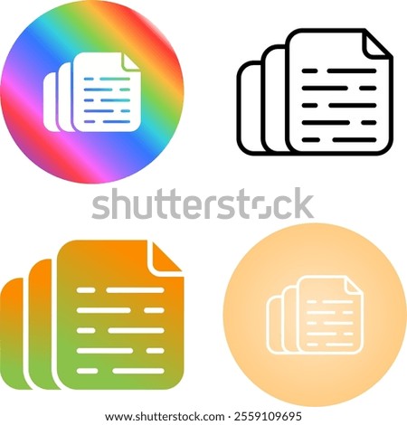 4 Vector Icons Design Set