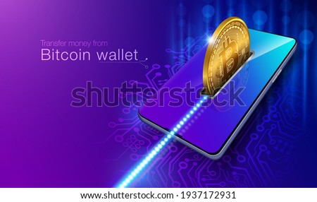 Transfer money from Bitcoin coin wallet to Smartphone securely with advanced technology. It cannot be hacked or stolen with your personal password through the blockchain system.