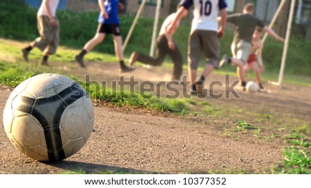 teenagers play soccer