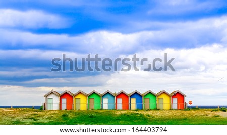 Traditional British Beach Huts