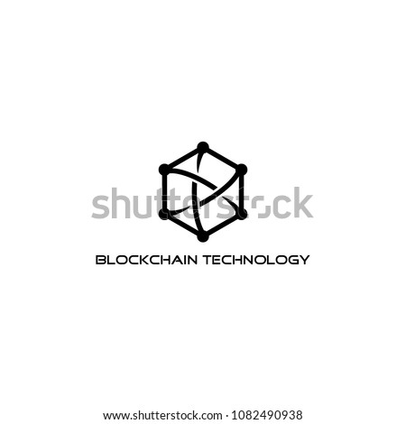 Blockchain Logo Template. Technology Vector Design. Cryptocurrency Illustration