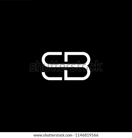 Outstanding professional elegant trendy awesome artistic black and white color SB BS initial based Alphabet icon logo.