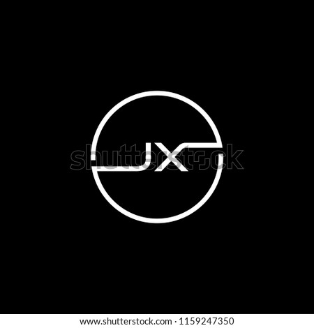 Outstanding professional elegant trendy awesome artistic black and white color JX XJ initial based Alphabet icon logo.