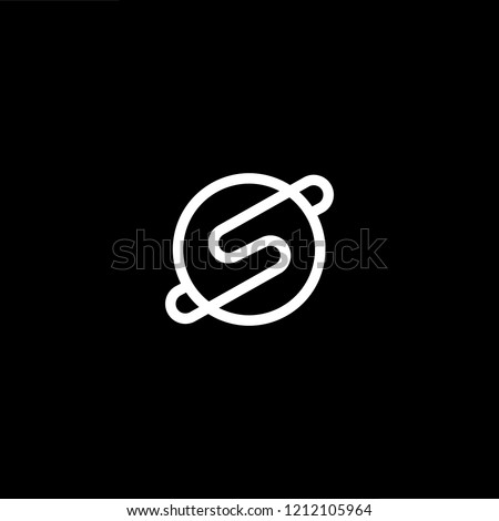 Travel letter O S OS SO minimalist art monogram shape logo, white color on black background