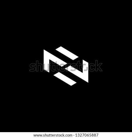 Outstanding professional elegant trendy awesome artistic black and white color ZN NZ initial based Alphabet icon logo. Stock fotó © 