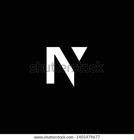 Outstanding professional elegant trendy awesome artistic black and white color NY YN initial based Alphabet icon logo. Stok fotoğraf © 