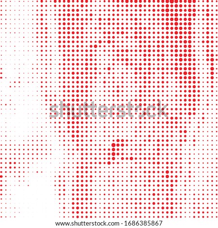 Scarlet Halftone Print. Flame Abstract Digital. Red Vector Digital. Ruby Dots Pop. Rusty Circle Banner. Gradient Backdrop. Grunge Element. Geometric Dirty.