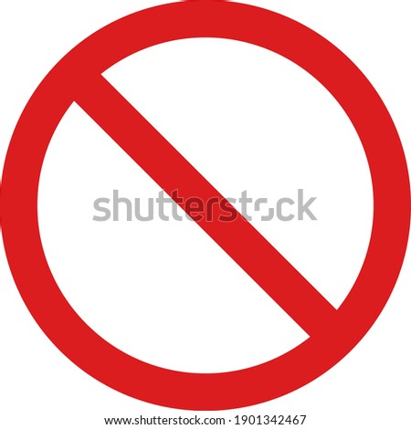 Restricted icon with flat style. Isolated vector restricted icon image, simple style.