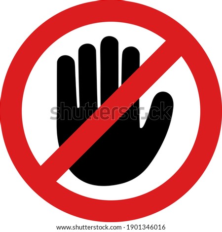 No hand icon with flat style. Isolated vector no hand icon image, simple style.
