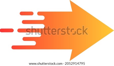 Speed arrow icon with flat style. Isolated vector speed arrow icon image, simple style.