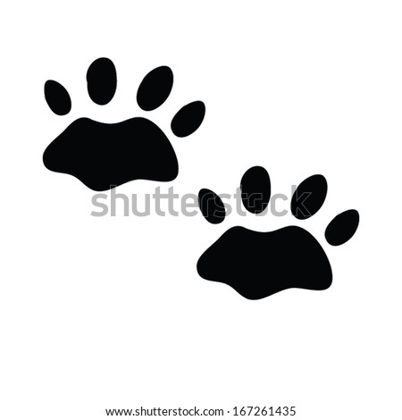 Dog Or Cat Paw Print. Vector Illustration - 167261435 : Shutterstock