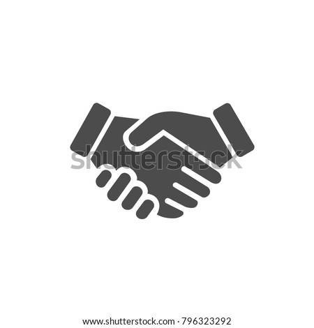 icon handshake. contract of the transaction. successful agreement