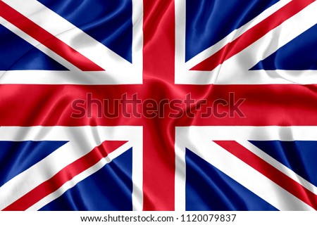 Flag of Britain silk Zdjęcia stock © 