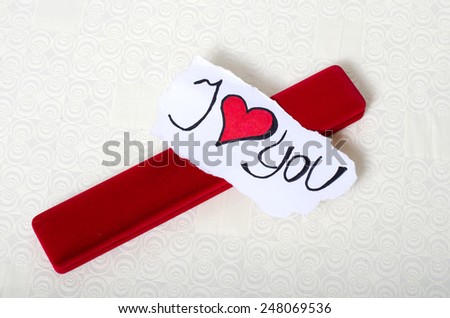 Valentine\'s Day, a declaration of love, the red box with a gift