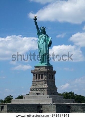 Low angle view of a statue, Statue of Liberty, Liberty Island, New York City, USA