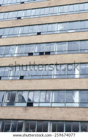 Full frame of modern office building windows
