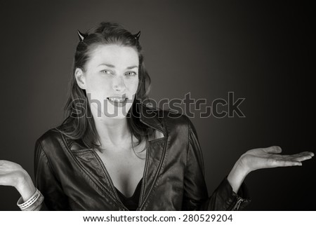 model isolated on plain background puzzled confused lost