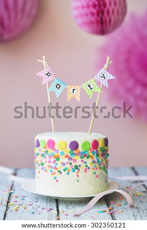 Cake decorated for a birthday party