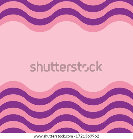 Horizontal swatch spline of pattern vector. Design waves purple on light purple background. Design print for illustration, textile, texture, wallpaper, background. 