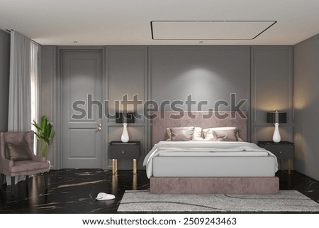 Similar – Image, Stock Photo Modern door with stylish metal knob in flat