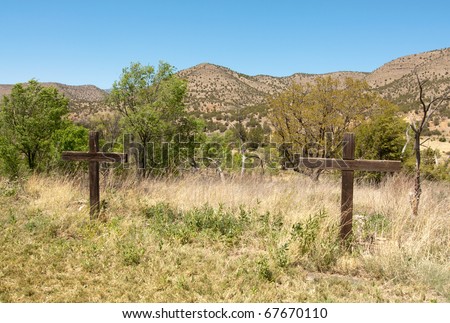 wooden cross grave sites