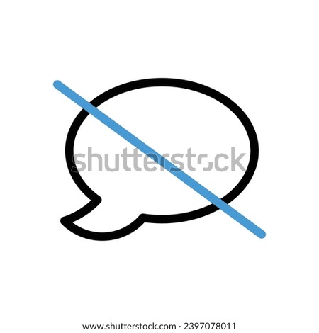No Message Icon vector stock illustration