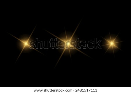 sparkle  lights, flashing lights, light effects, sunlight lens flare, glowing ray beams, sparkling starsicon on black background.