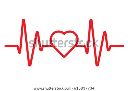 Vector Images Illustrations And Cliparts Vector Heartbeat Heart Beat Icon With Cardiogram Line Wave Logo Hqvectors Com