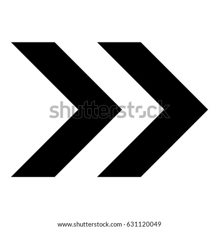 Black vector double chevrons pointing right