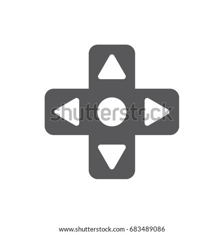 vector video game controller directional pad. D-pad icon. Gamepad.