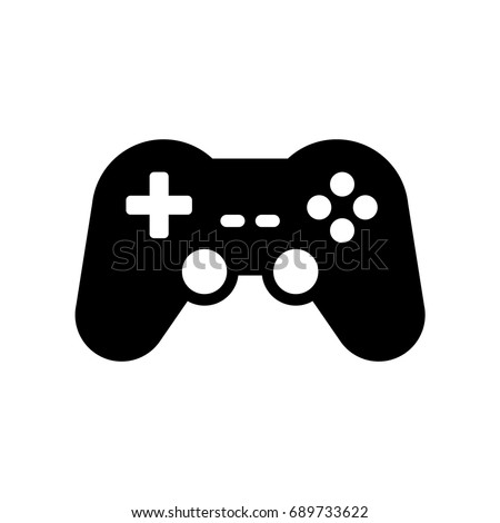 Vector video game controller icon with joysticks