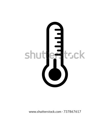 Vector Thermometer icon. Temperature. Temp. Hot, heat, Cold Cool, Freezing.