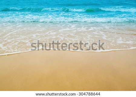 sand beach and sea wave for natural background
